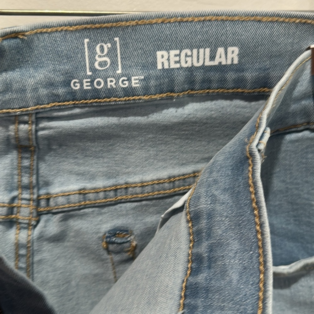 NOT FOR SALE George Stretch Denim Jeans Light Blue Size 38x29 - Picture 6 of 7